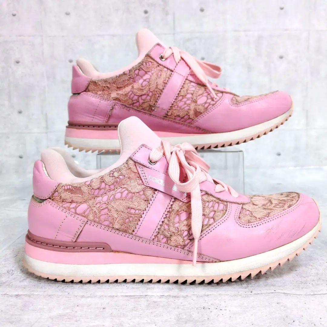 入手困難　DOLCE＆GABBANA　フラワーレーススニーカー シャークソール