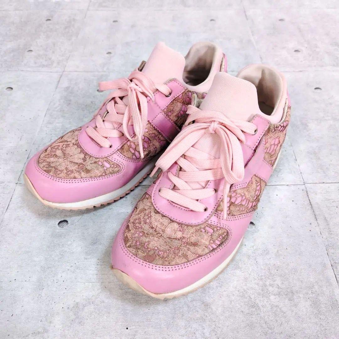 入手困難　DOLCE＆GABBANA　フラワーレーススニーカー シャークソール