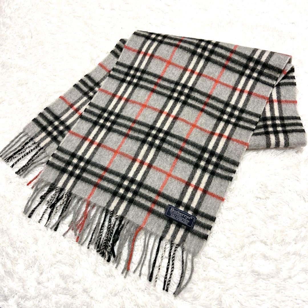 未使用級✨Burberrys バーバリーカシミヤ100 マフラー ノバチェック