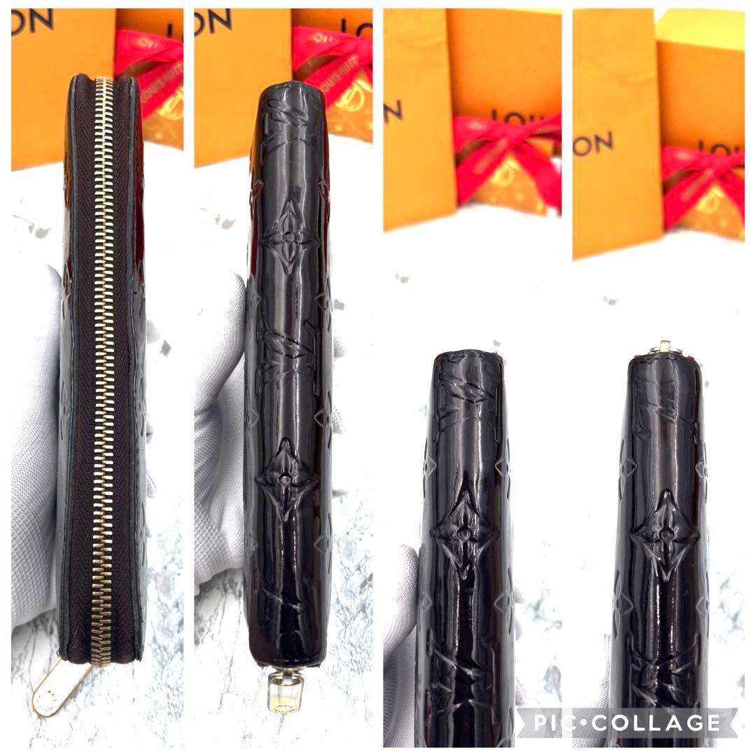 【極美品】 ルイヴィトン モノグラム ヴェルニ アマラント ジッピーウォレット