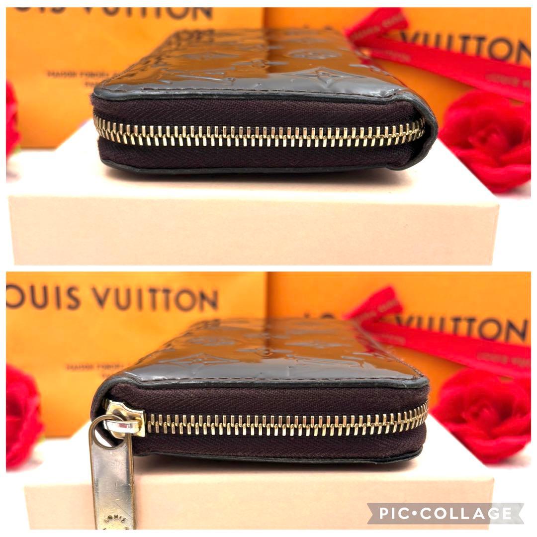 【極美品】 ルイヴィトン モノグラム ヴェルニ アマラント ジッピーウォレット