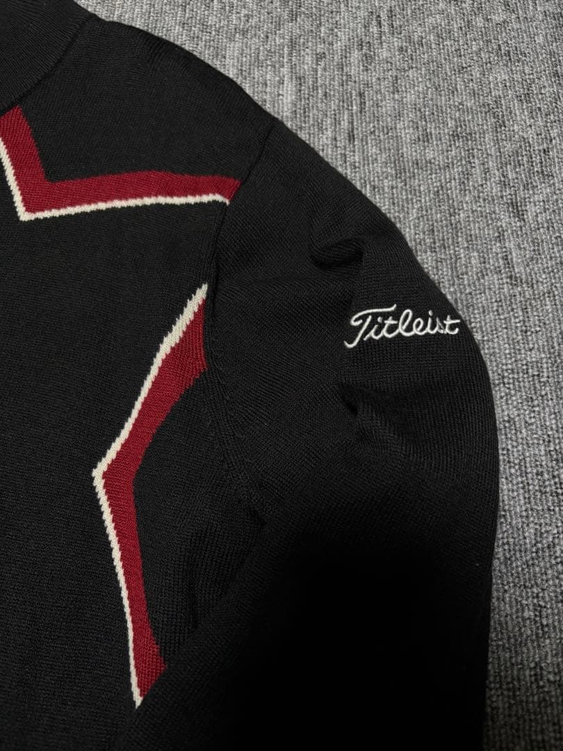 タイトリスト　フルジップ　ニット　防風　防寒　セーター　ジャケット　ブルゾン