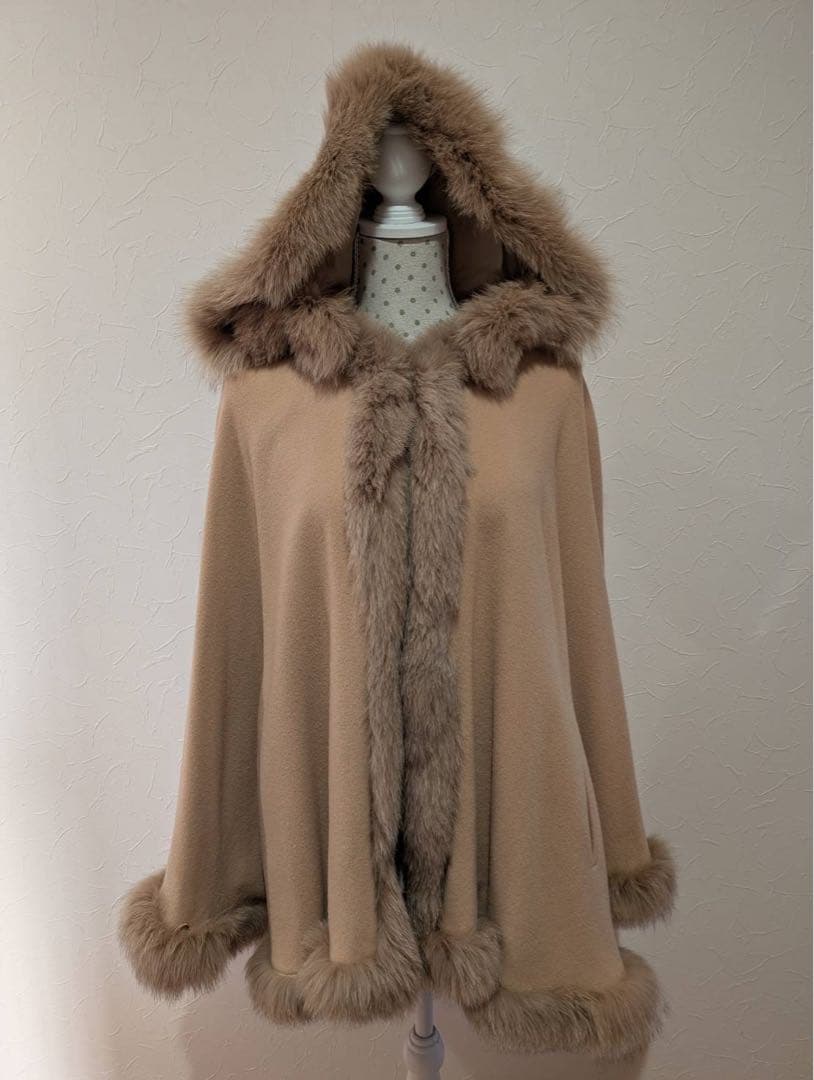 マルヴォワジー　カシミア入りケープ