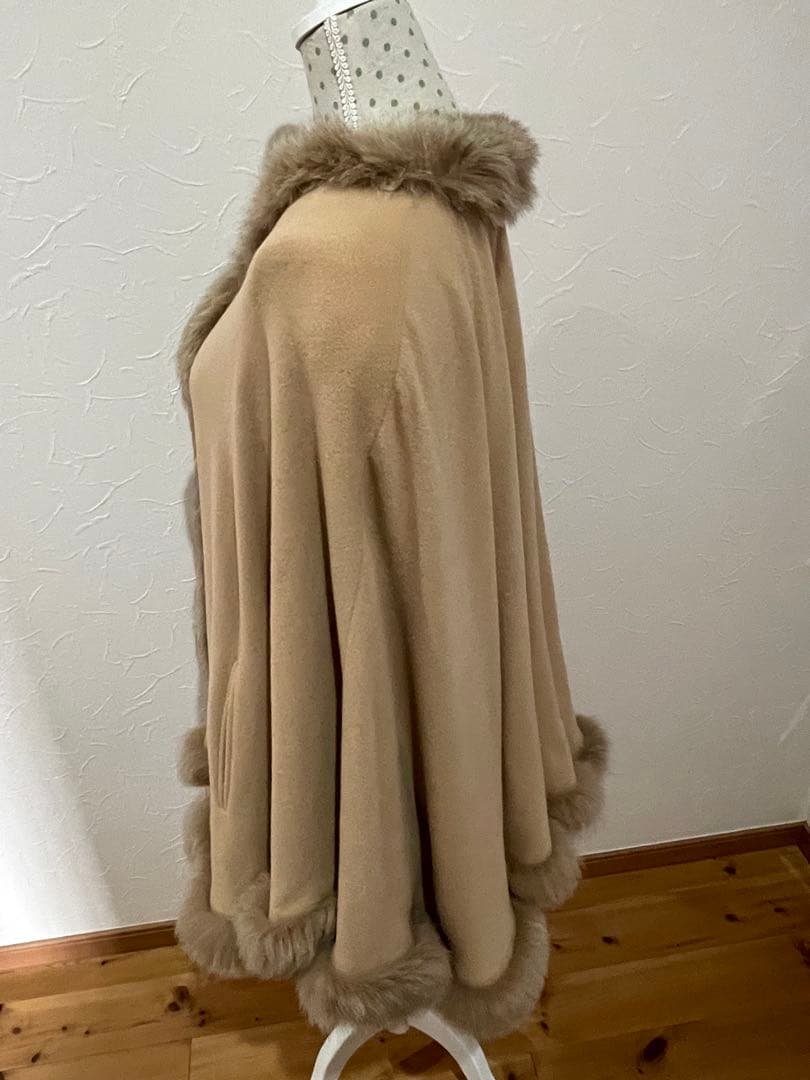 マルヴォワジー　カシミア入りケープ