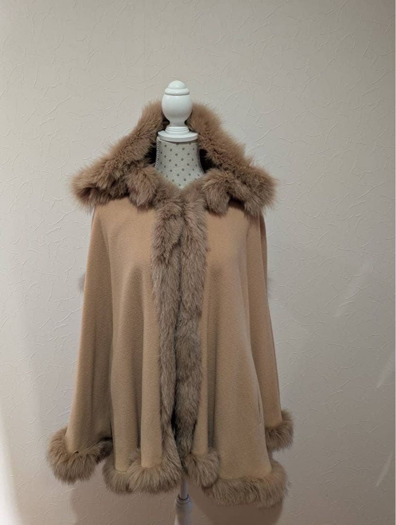 マルヴォワジー　カシミア入りケープ