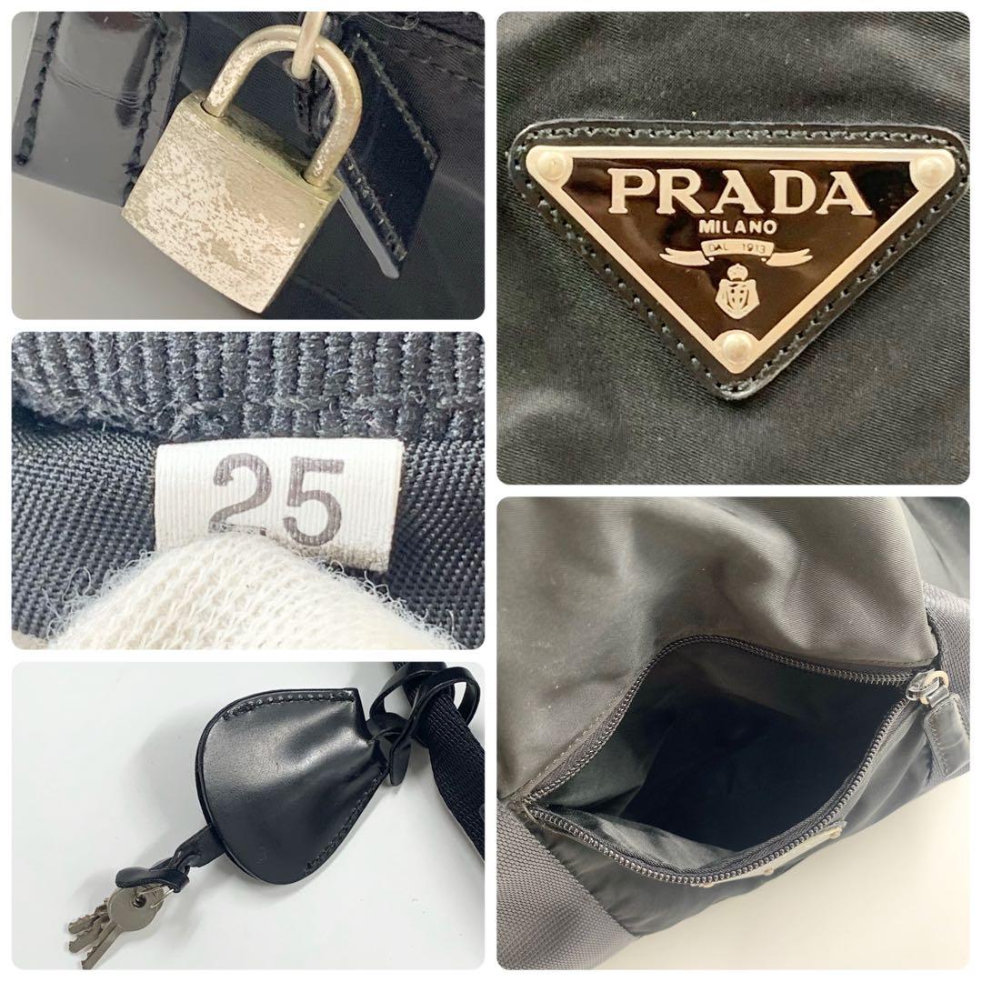 T*o様 【✨美品✨】 プラダ 三角ロゴ ボストンバッグ ナイロン ブラック