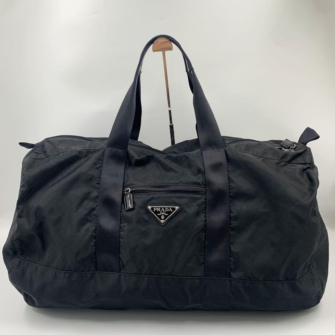 T*o様 【✨美品✨】 プラダ 三角ロゴ ボストンバッグ ナイロン ブラック