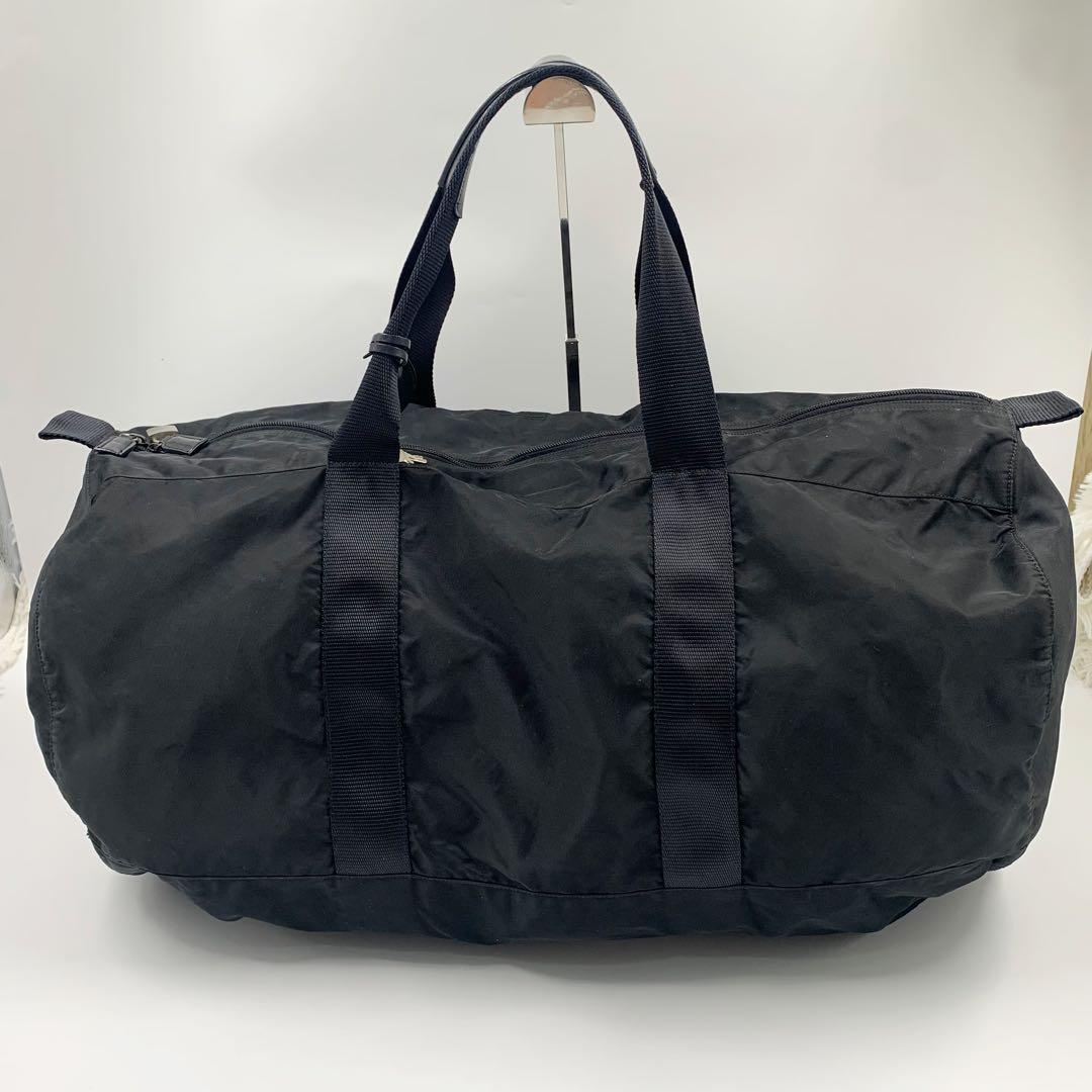 T*o様 【✨美品✨】 プラダ 三角ロゴ ボストンバッグ ナイロン ブラック