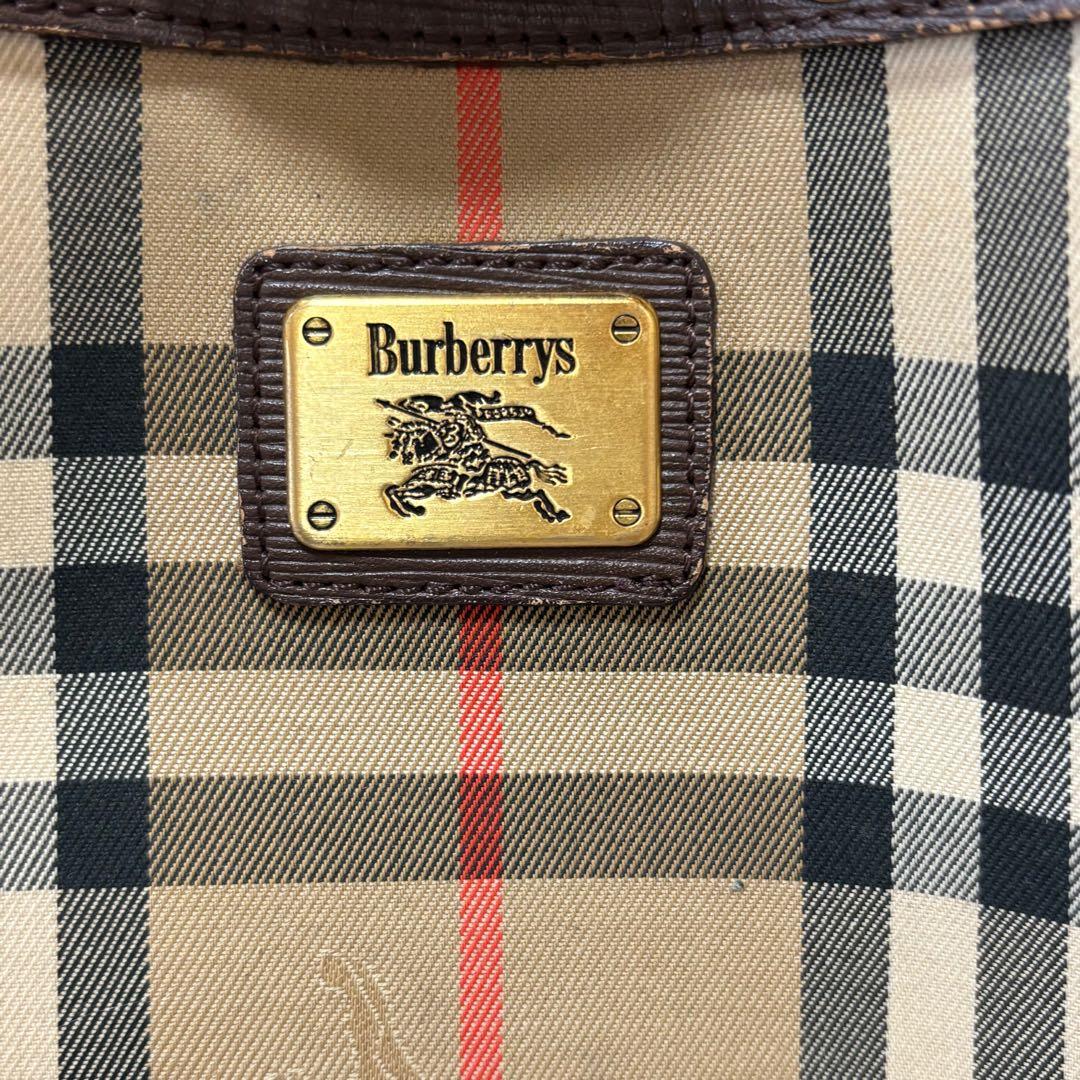 良品✨バーバリー 巾着 バケットバッグ ショルダー ノバチェック シャドーホース
