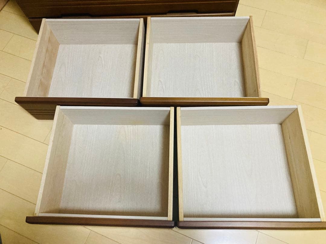 木製シンプルブラウンチェスト整理タンス引き出し9個