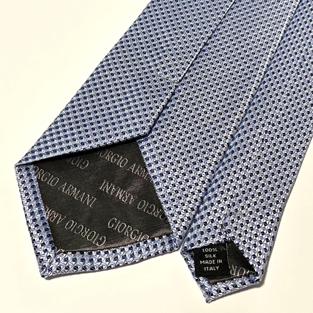 3763✨極美品✨ジョルジオアルマーニ ネクタイ 総柄 トライアングル 菱形