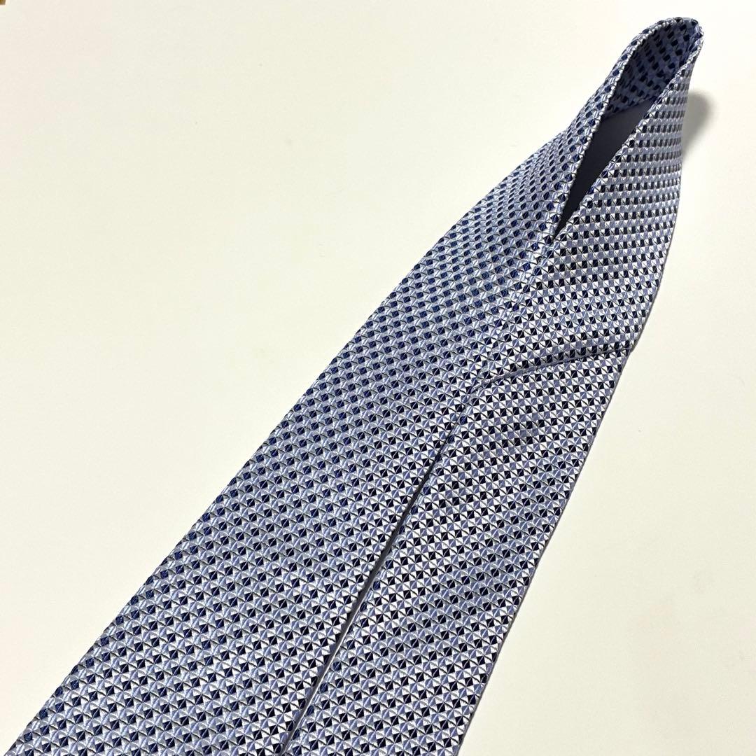 3763✨極美品✨ジョルジオアルマーニ ネクタイ 総柄 トライアングル 菱形