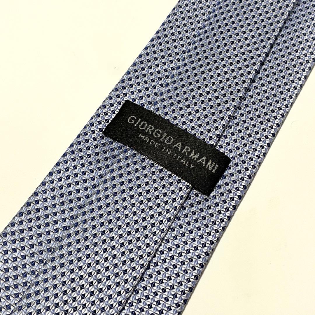 3763✨極美品✨ジョルジオアルマーニ ネクタイ 総柄 トライアングル 菱形