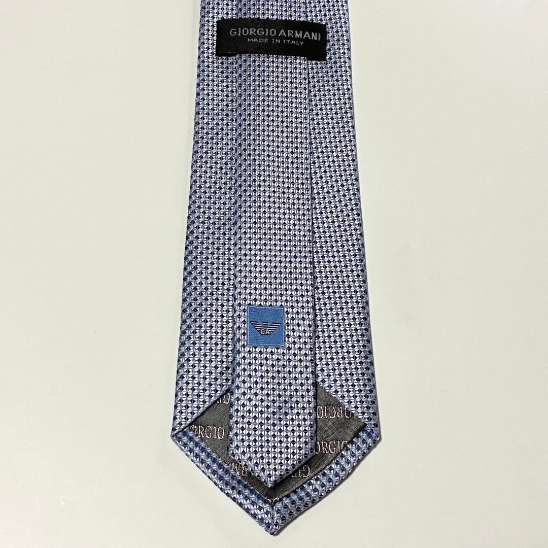 3763✨極美品✨ジョルジオアルマーニ ネクタイ 総柄 トライアングル 菱形