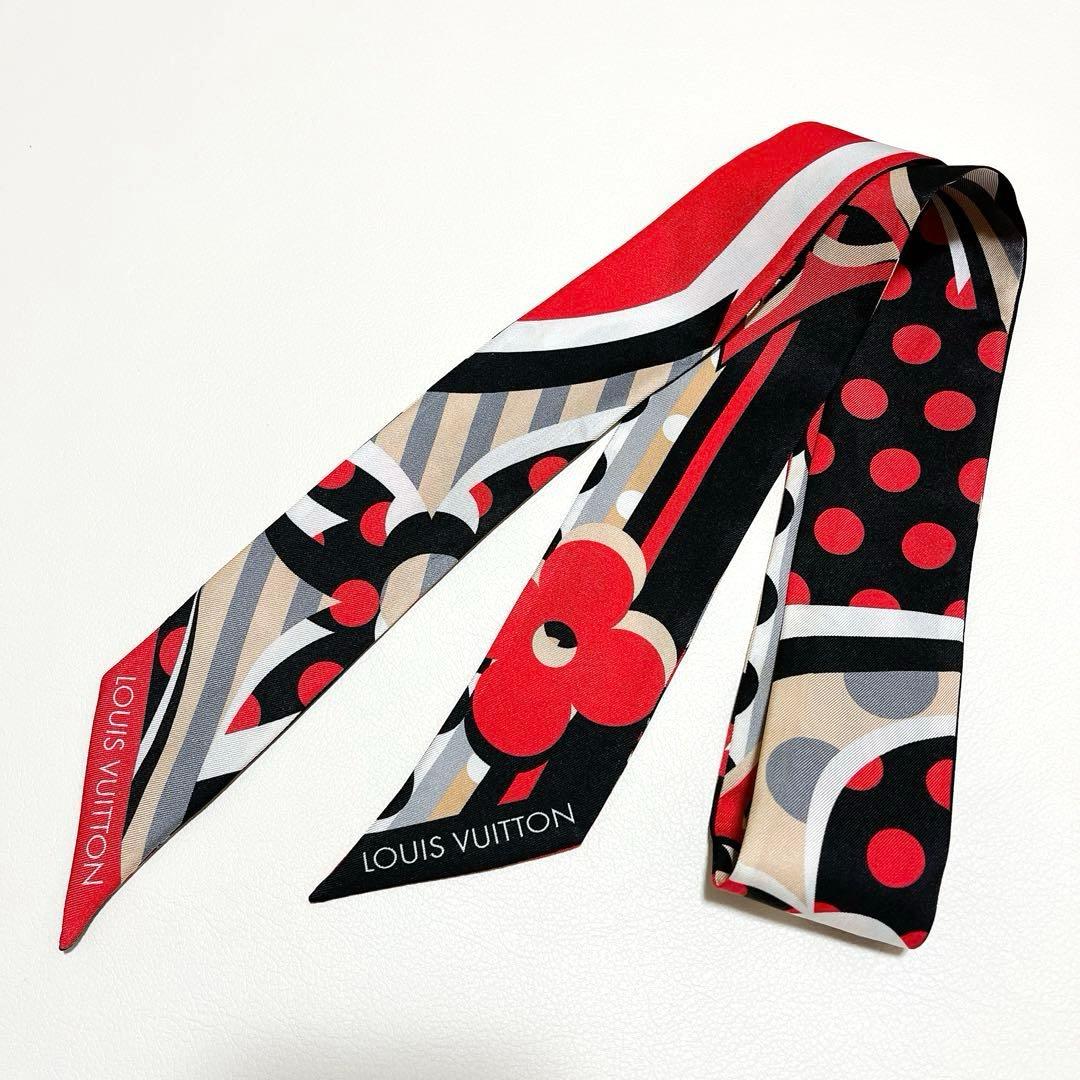 【美品】ルイヴィトン ポップモノグラム バンドーBB M76187 レッド系