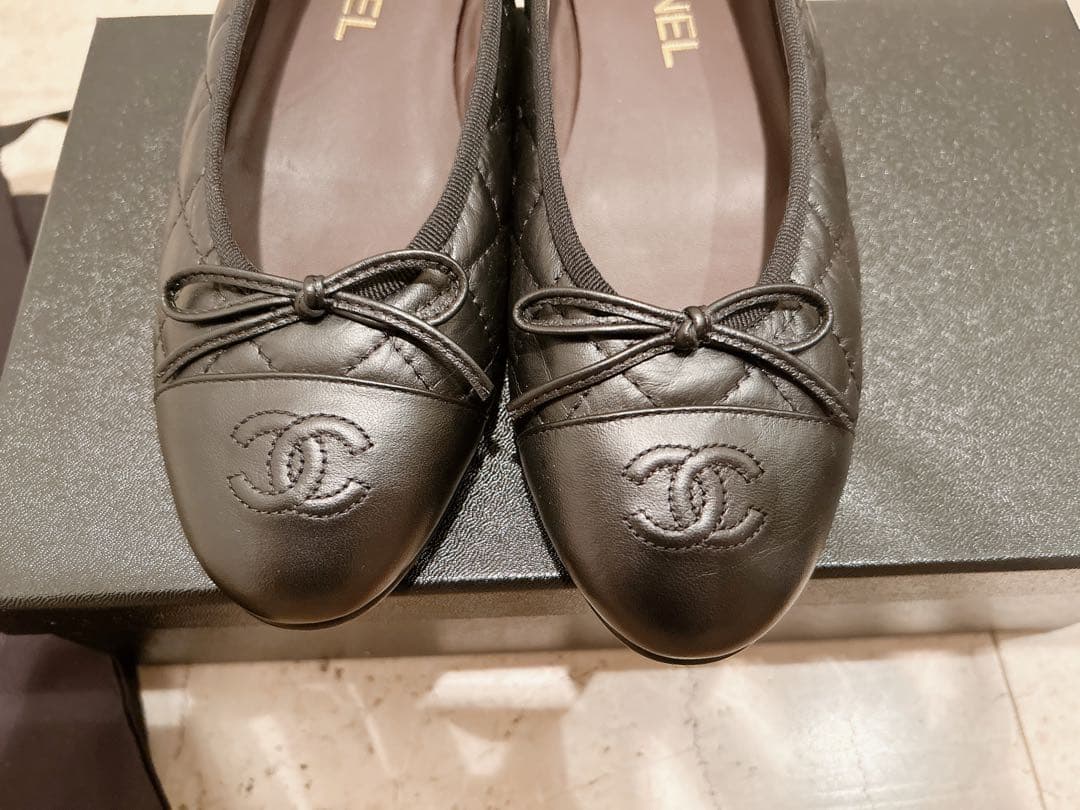 【新品未使用】正規品CHANEL バレエシューズ ブラック