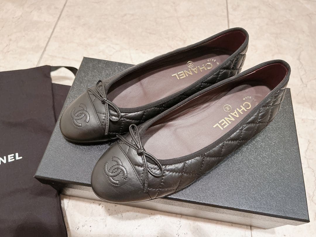 【新品未使用】正規品CHANEL バレエシューズ ブラック