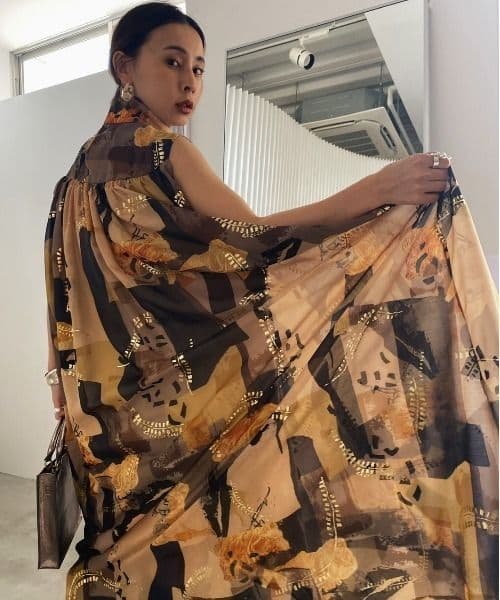 ワンピース Ameri VINTAGE EMILIE GATHER DRESS