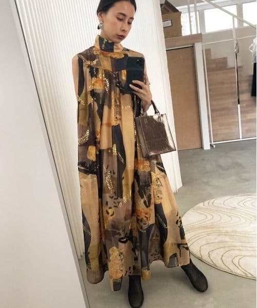 ワンピース Ameri VINTAGE EMILIE GATHER DRESS