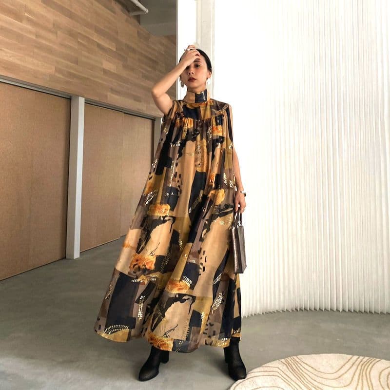 ワンピース Ameri VINTAGE EMILIE GATHER DRESS