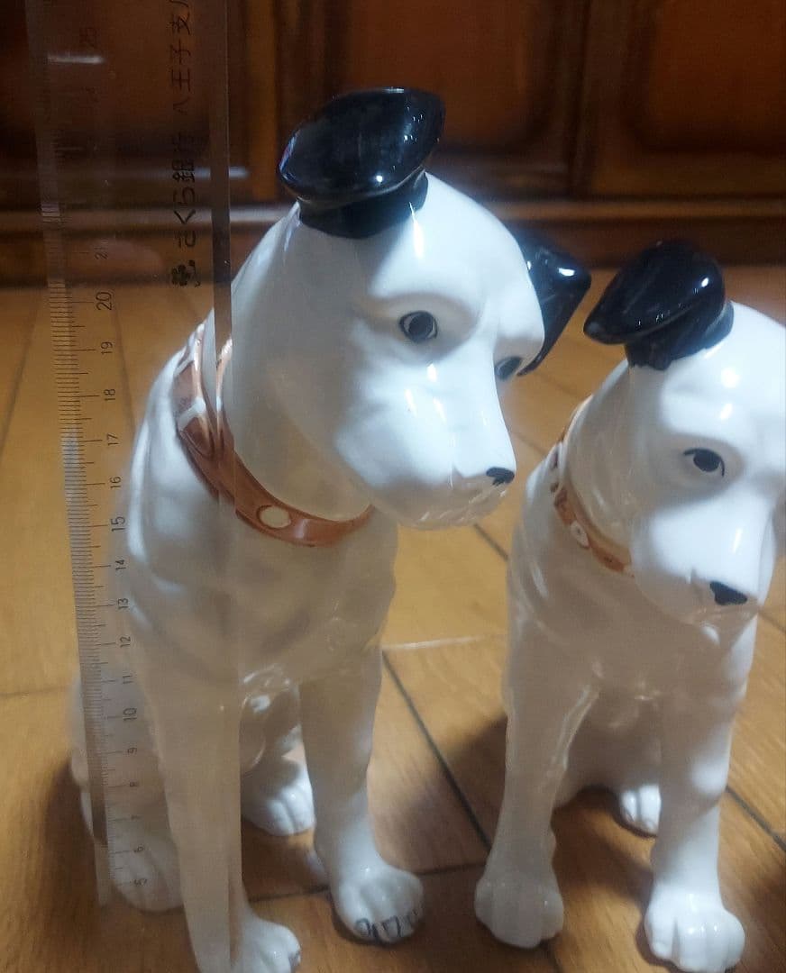 週末値下❗昭和レトロ　ビクター犬　ニッパー君　Victor　陶器　置物　4体