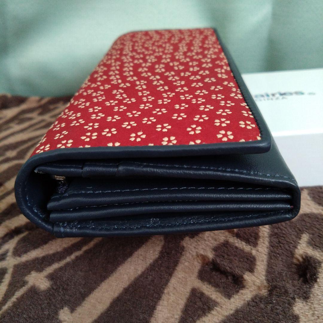 新品未使用　印伝　桜柄　長財布「ル・プレリー 」 NPE4015