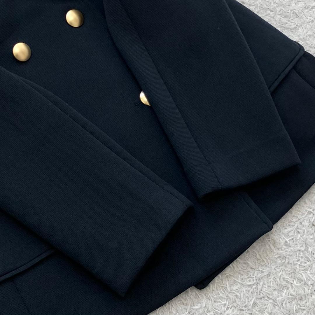 未使用級✨quaranciel ジャージーテーラードダブルジャケット 金ボタン