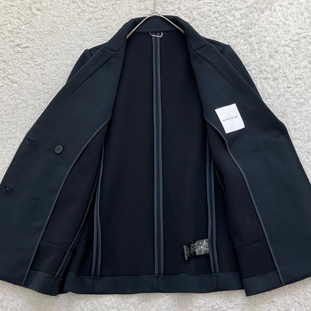 未使用級✨quaranciel ジャージーテーラードダブルジャケット 金ボタン