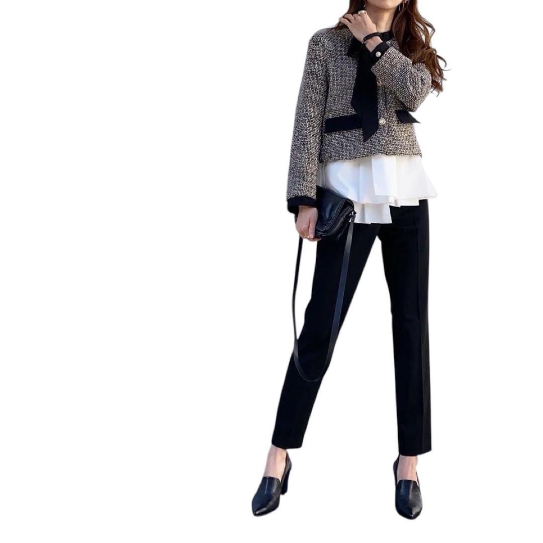 ✨Roooi♡ ✨ZARA リボンディテール テクスチャージャケット