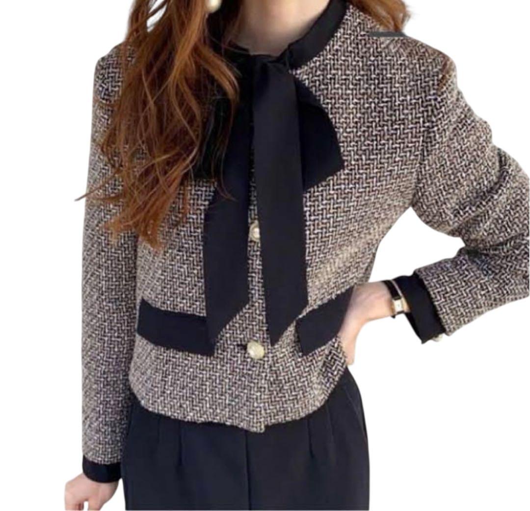 ✨Roooi♡ ✨ZARA リボンディテール テクスチャージャケット