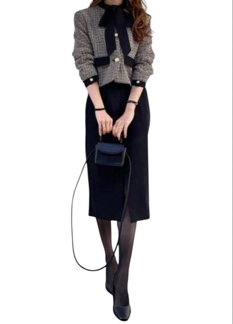 ✨Roooi♡ ✨ZARA リボンディテール テクスチャージャケット