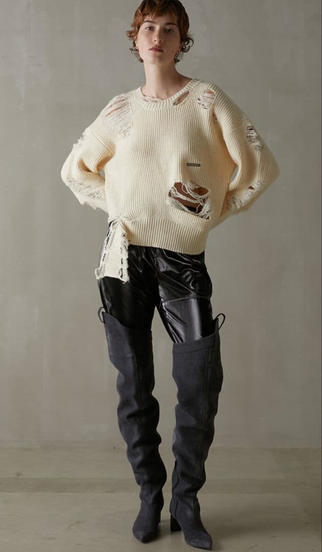 レッグウェア PRANK PROJECT Denim Thigh HighBoots