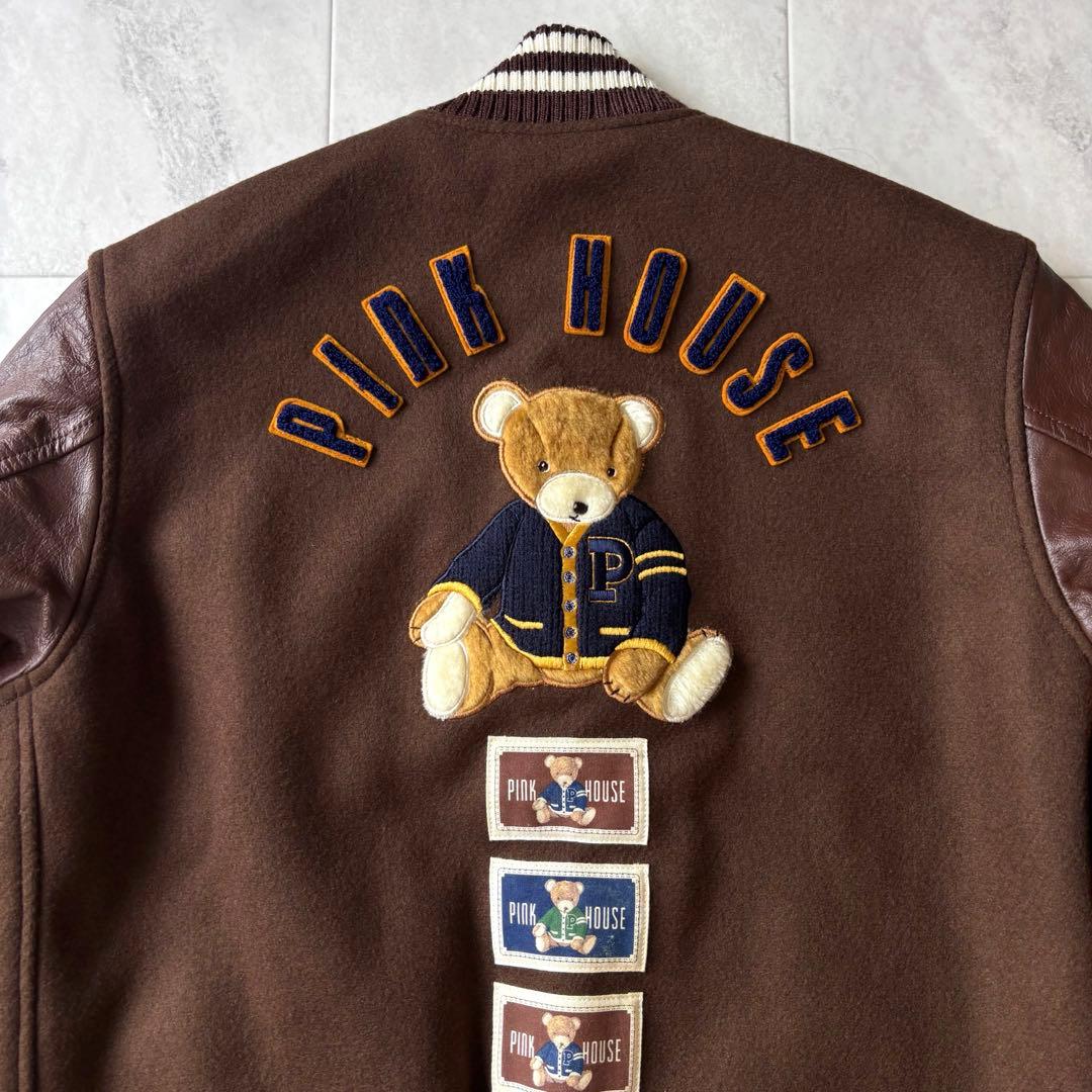 【ほぼ未使用】ピンクハウス テディベア スタジャン 袖革 ユニセックス 日本製