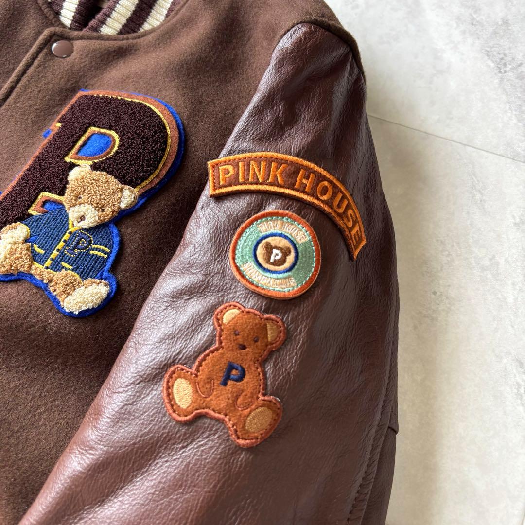 【ほぼ未使用】ピンクハウス テディベア スタジャン 袖革 ユニセックス 日本製