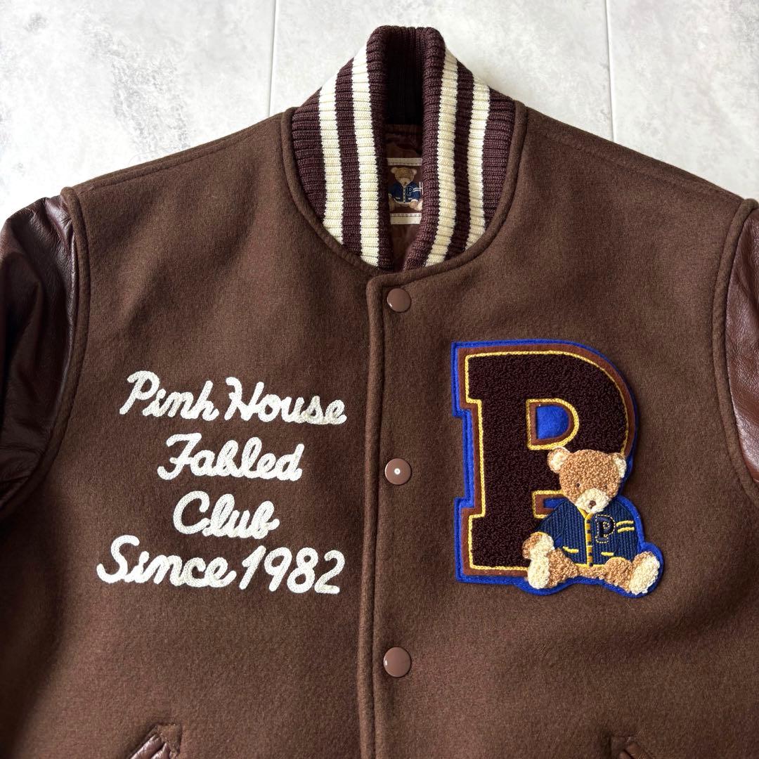 【ほぼ未使用】ピンクハウス テディベア スタジャン 袖革 ユニセックス 日本製