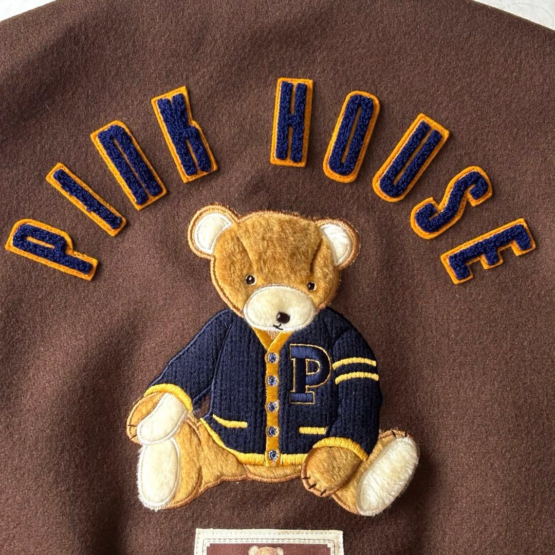 【ほぼ未使用】ピンクハウス テディベア スタジャン 袖革 ユニセックス 日本製