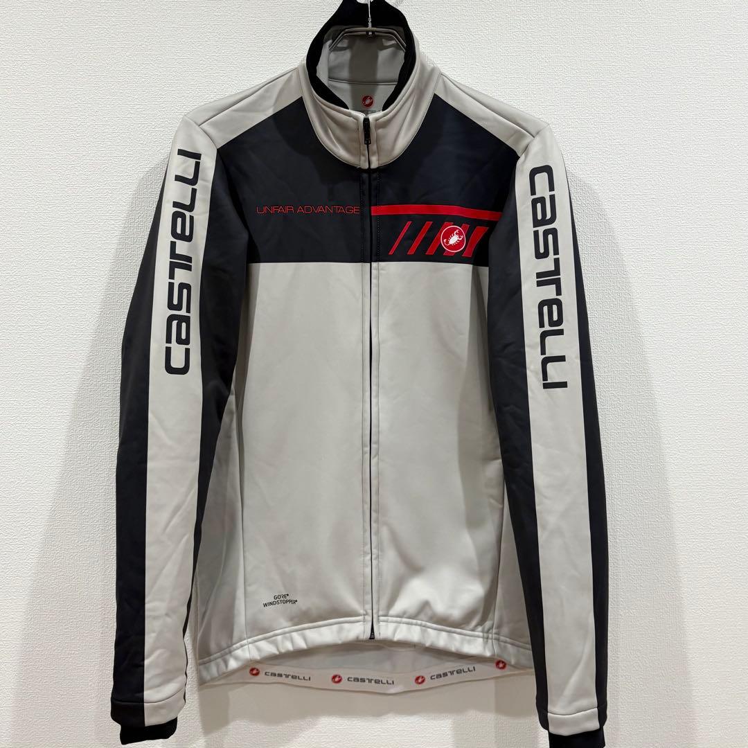 Castelli カステリ　サイクルジャケット GORE グレー　裏起毛　ゴア