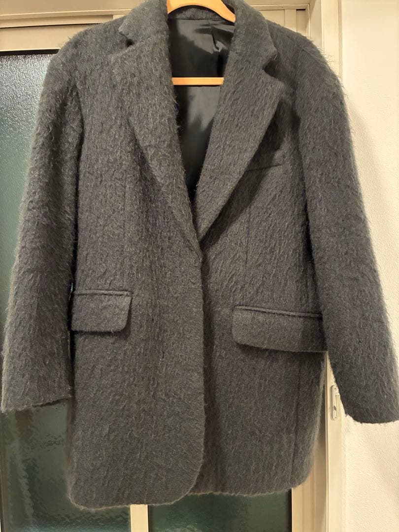 ウール×モヘヤブレンド シャギー ビッグ ジャケット　united arrows