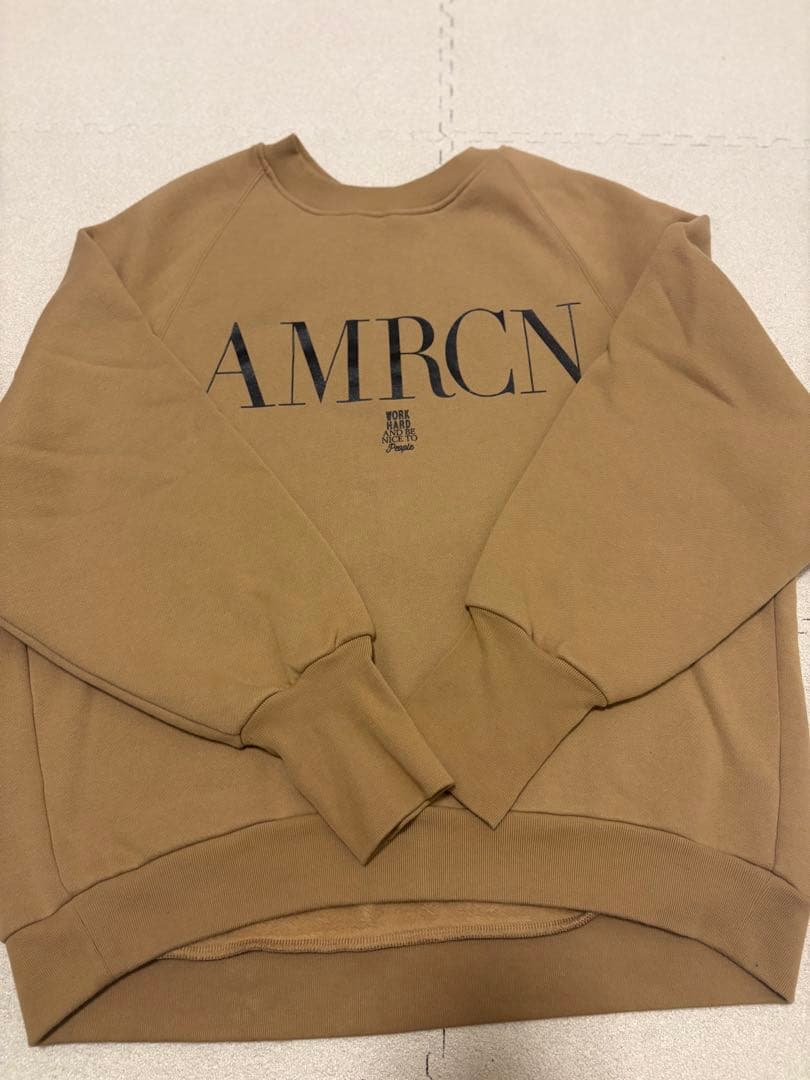 L'Appartement AMRCN クルーネックスウェット ベージュ