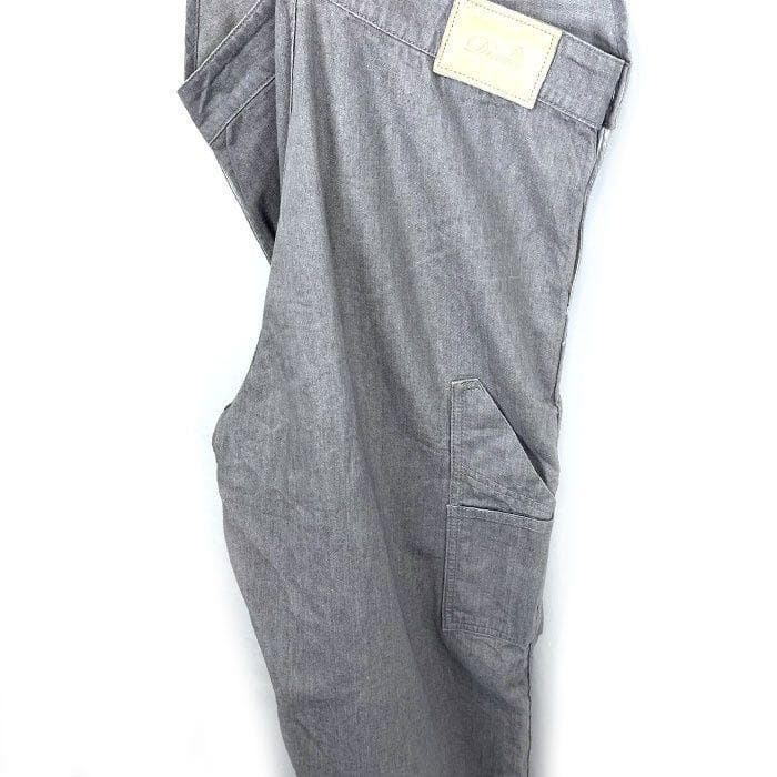 ドゥロワー Drawer オールインワン デニムオーバーオール ロゴ刺繍 グレー