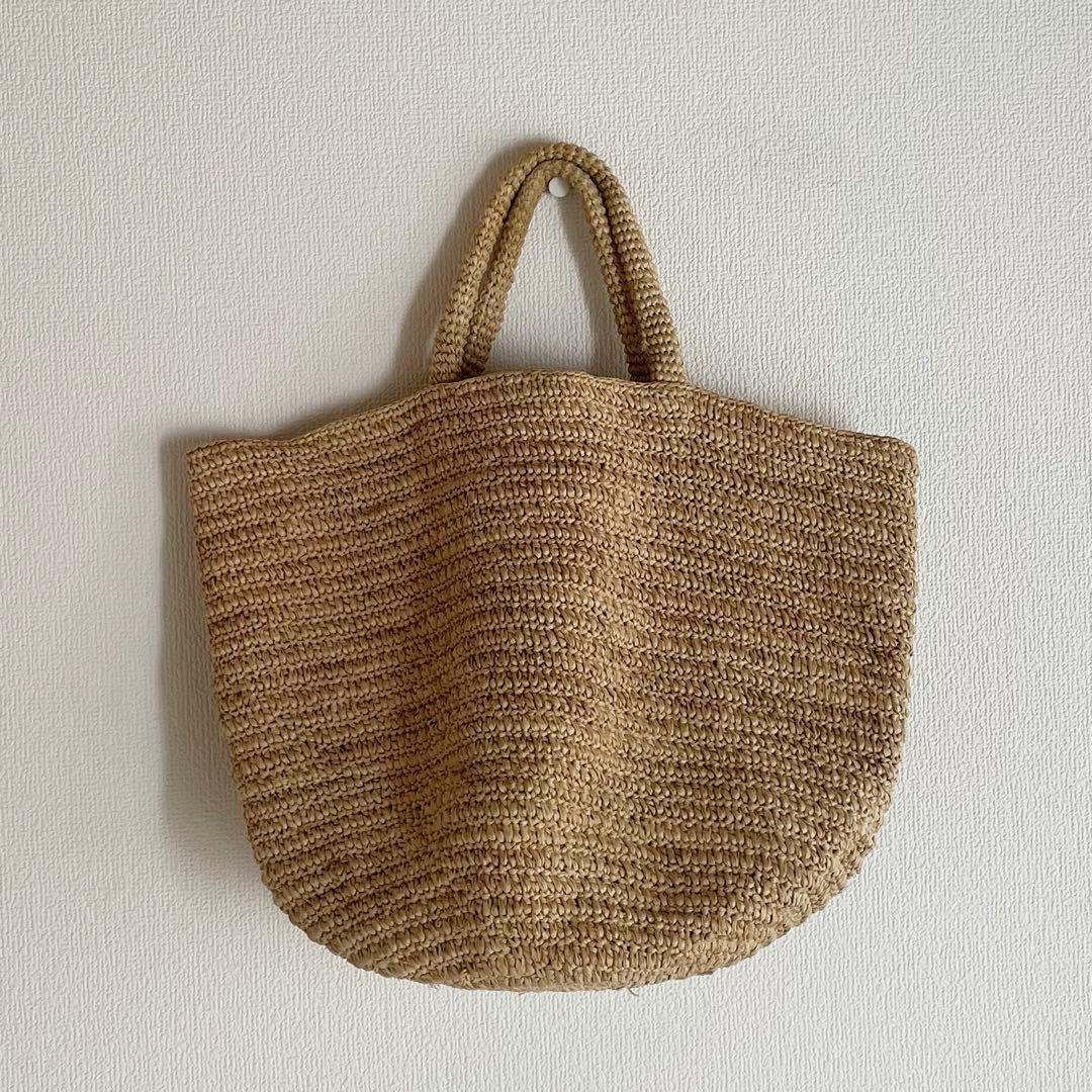 サンアルシデ　ラフィア　かごバッグ