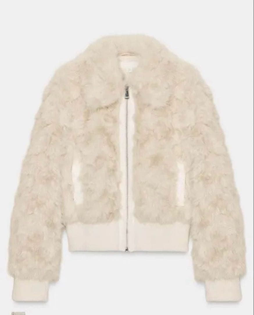 ZARA フェイクファーボンバージャケット　M 新品未使用