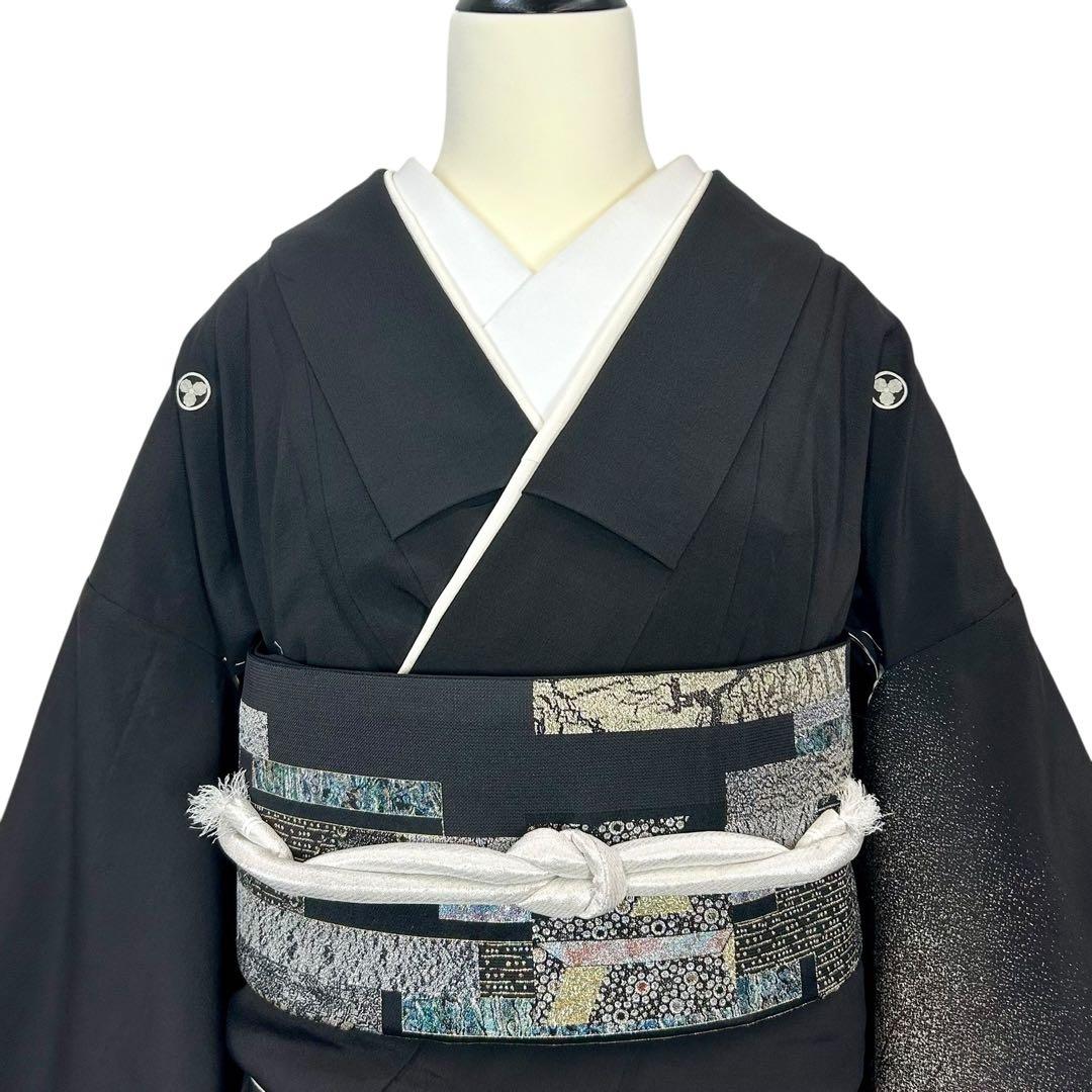 アンティーク着物　五つ紋入り　お召