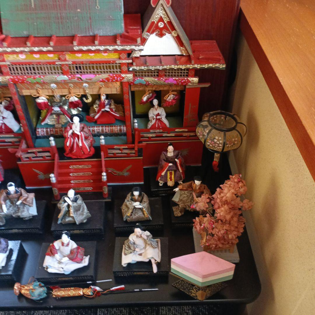 お値下げ♥雛人形 御殿飾り　伝統的な雛人形セット 昭和30年レトロ♥