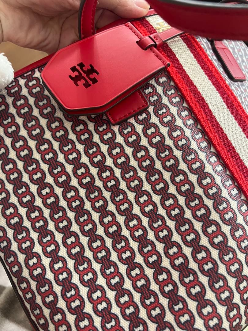 TORY BURCH レッド トートバッグ 中型（ 週末セール)
