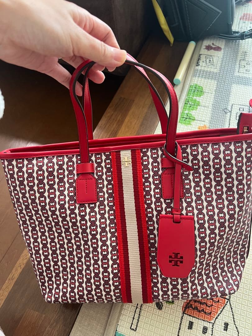 TORY BURCH レッド トートバッグ 中型（ 週末セール)