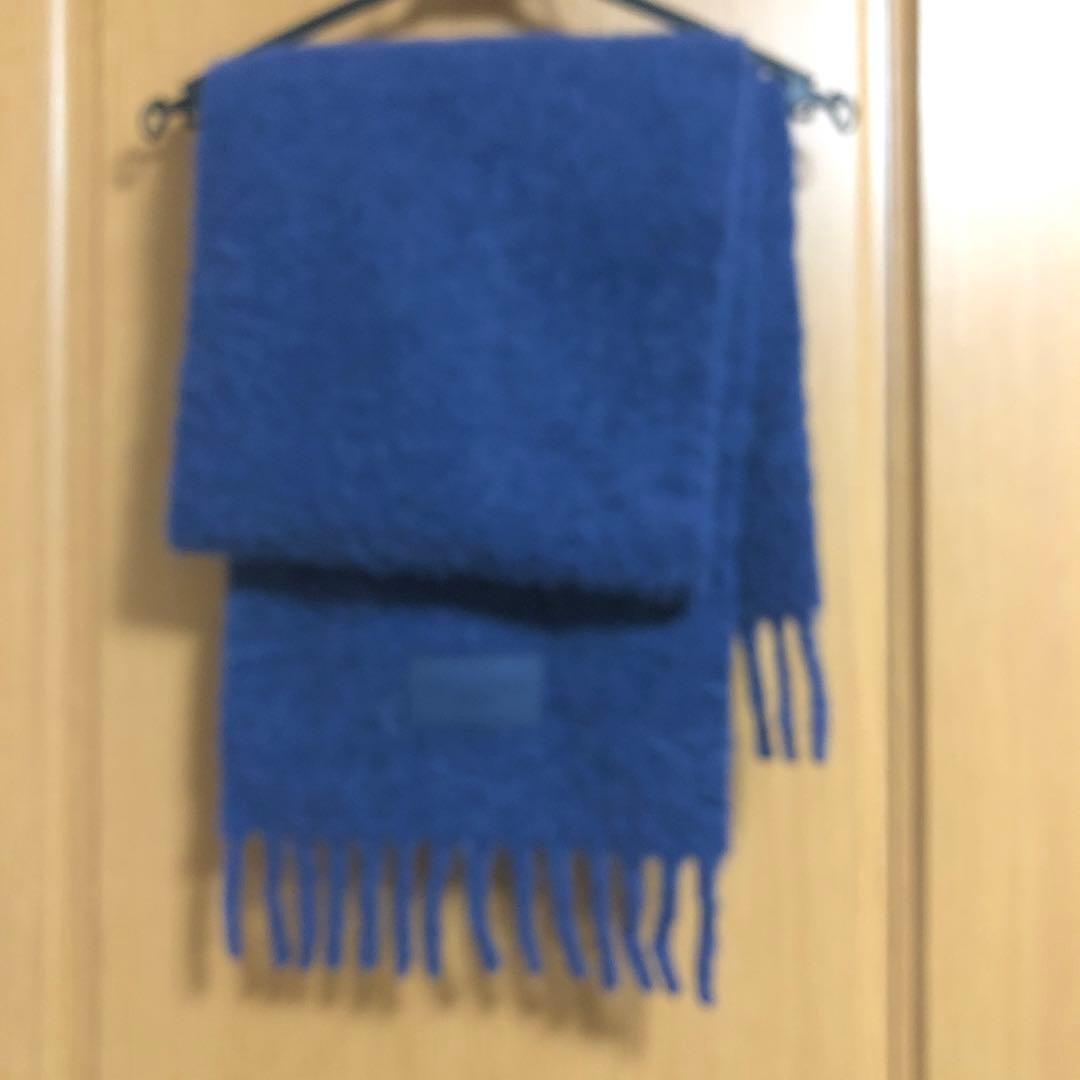 COACH ネイビー マフラー アルパカ90%