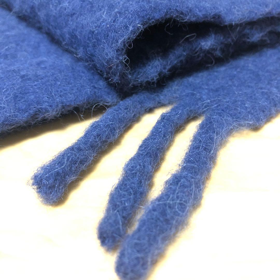 COACH ネイビー マフラー アルパカ90%