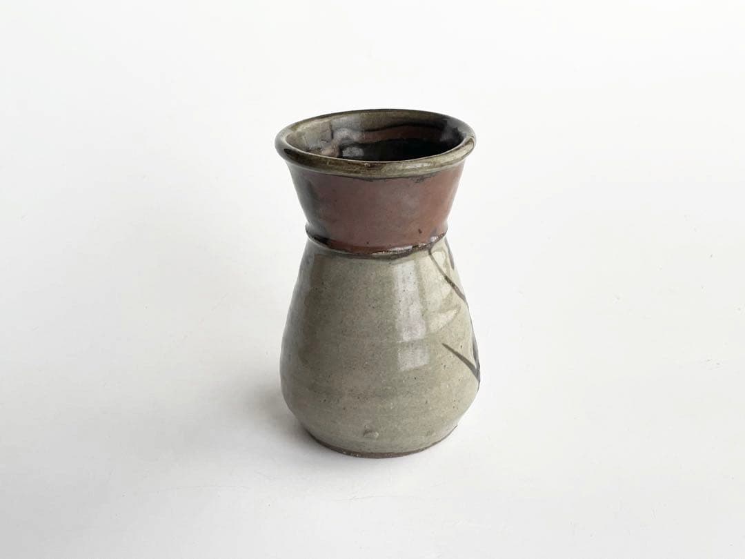 陶芸家　濱田庄司　浜田庄司　？　鉄絵花入　花生　花瓶　箱なし　民藝　益子