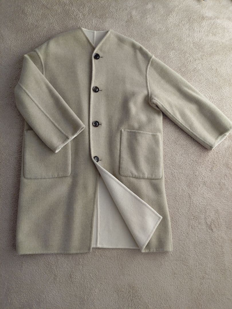 ル グラジック（ LE GLAZIK）ノーカラーウールコート　リバーシブル